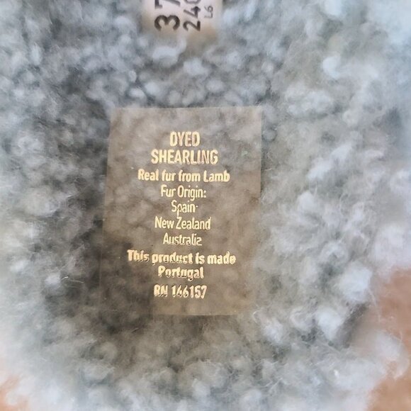 Birkenstock Papillio Arizona Big Buckle Shearling Sandal Blue US 6 EU 37 NWOB - Picture 8 of 8